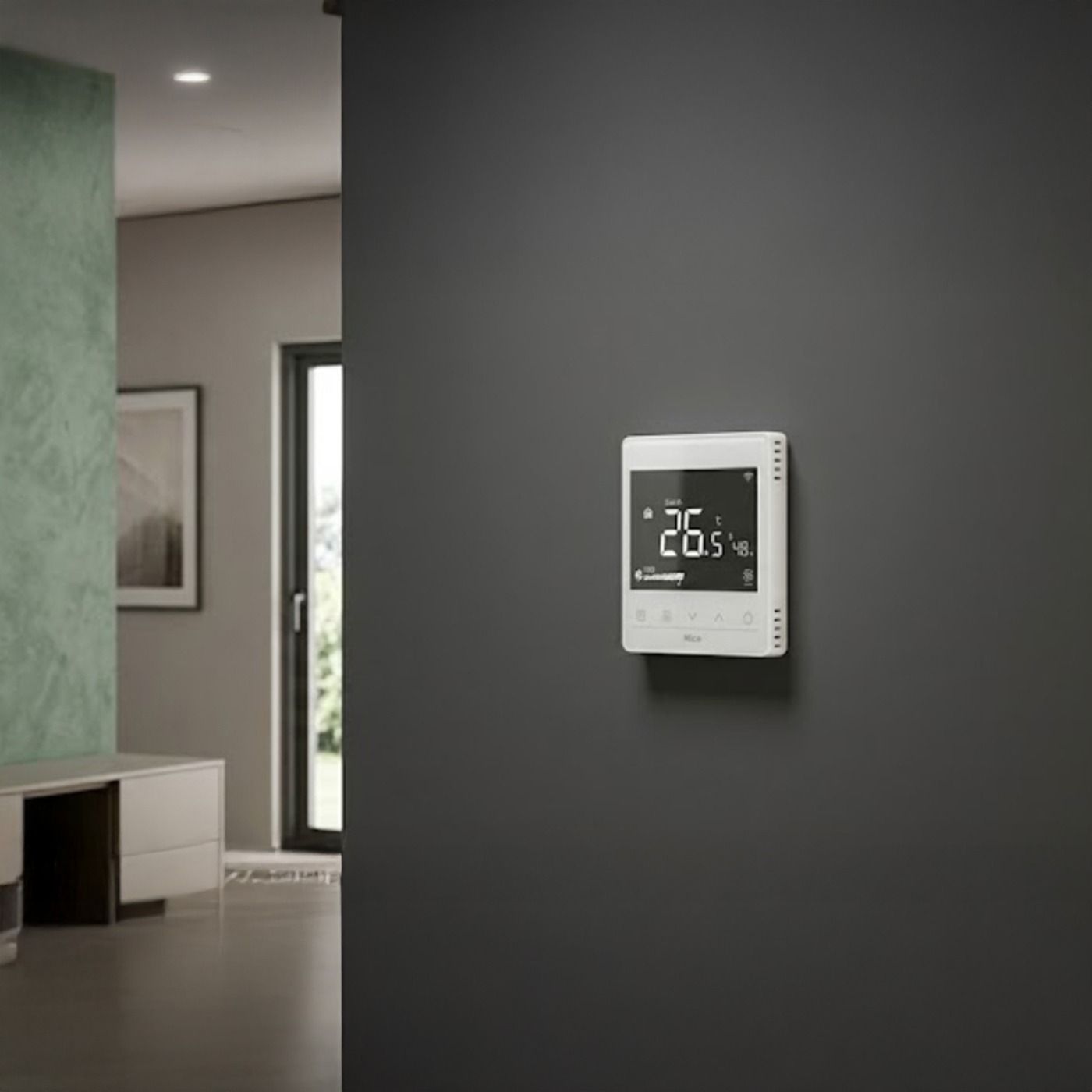 Termostat do sterowania ogrzewaniem podłogowym Nice Warm-Control EU White  Warm-Control - 230 V AC, Z-Wave