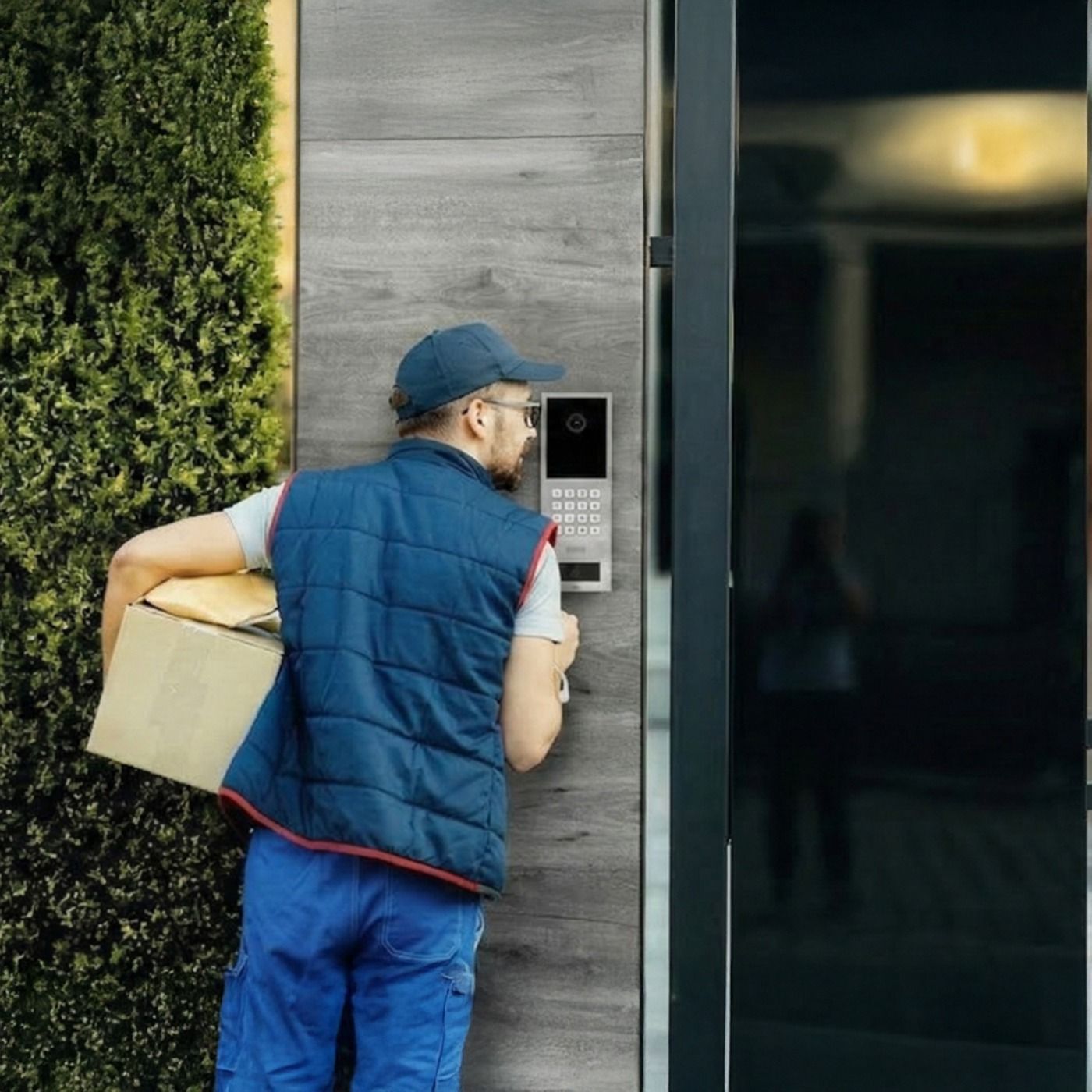 Zewnętrzny wideodomofon IP MyBell NICE MBIPKEYSTAT - z klawiaturą, wyświetlaczem i czytnikiem kart RF