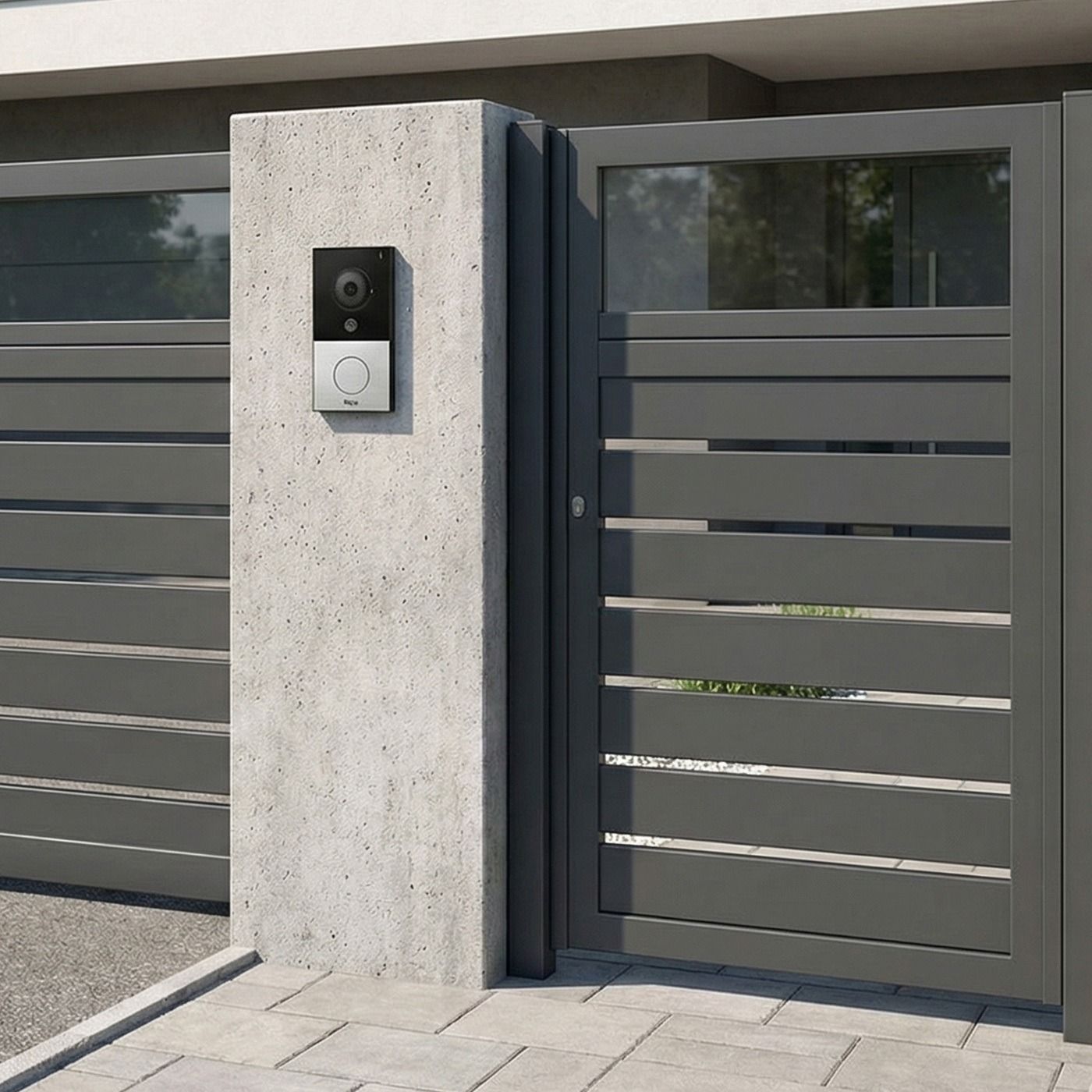 Domofon zewnętrzny NICE MB2-W1BSTAT MyBell - 2-żyłowy, z 1 przyciskiem, kamera 2M pikseli z szerokim kątem