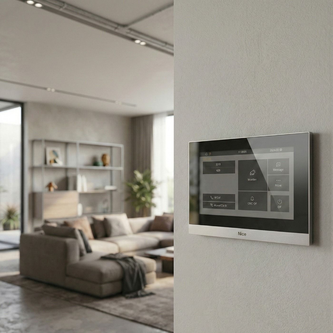 Monitor NICE MB2-WMONIT MyBell - 2-żyłowy, 7-calowy wyświetlacz TFT LCD, Linux