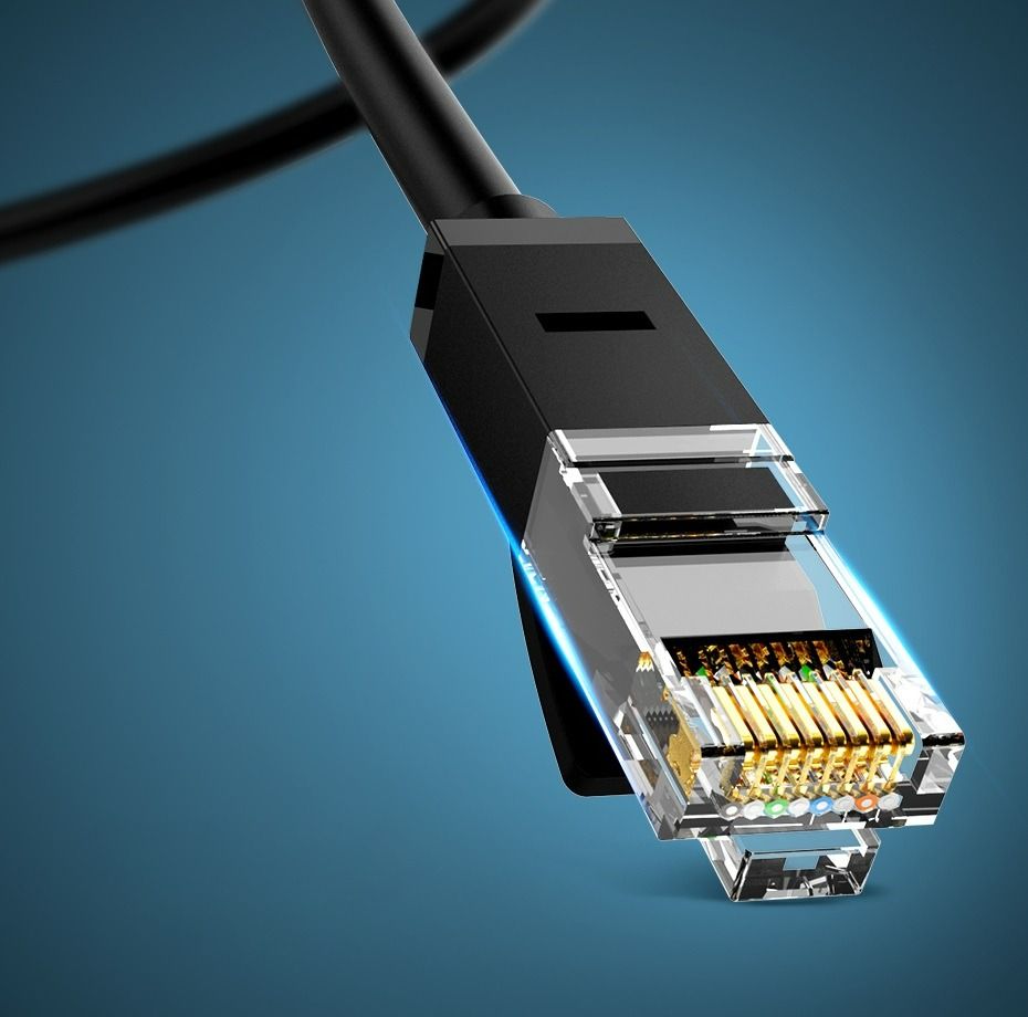 Kabel sieciowy UGREEN NW102 Ethernet RJ45, Cat.6, UTP, 5m (czarny)