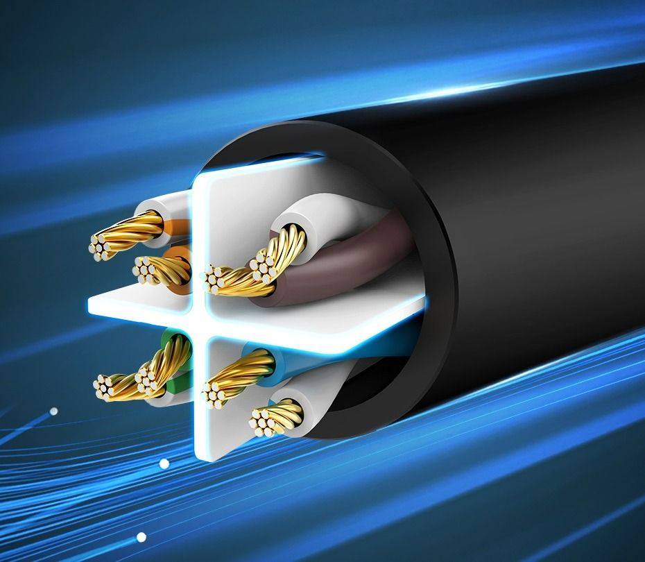Kabel sieciowy UGREEN  NW102 Ethernet RJ45, Cat.6, UTP, 10m (czarny)