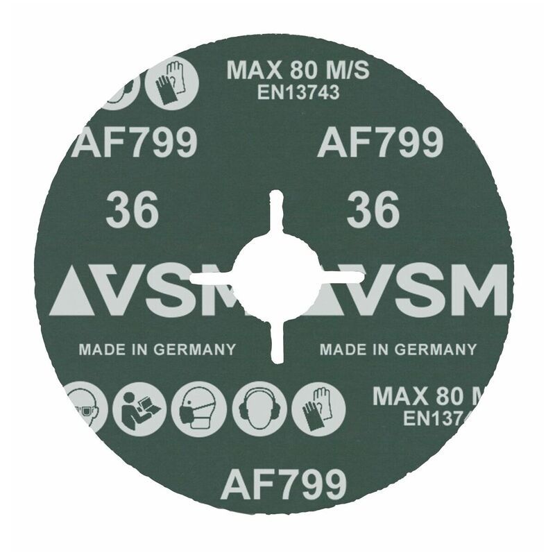 Krążek fibrowy AF799 Actirox 125 mm P36 – do stali INOX