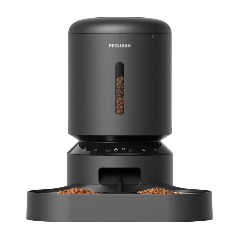 Dozownik karmy Petlibro Granary z podwójną miską, Wifi, 5L (czarny)
