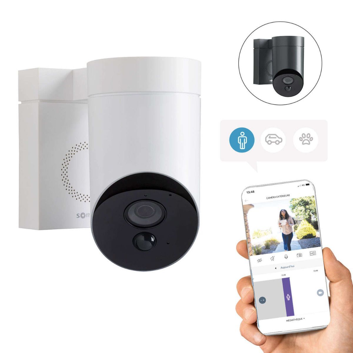 Kamera zewnętrzna do monitoringu Somfy Protect V2 (biały)