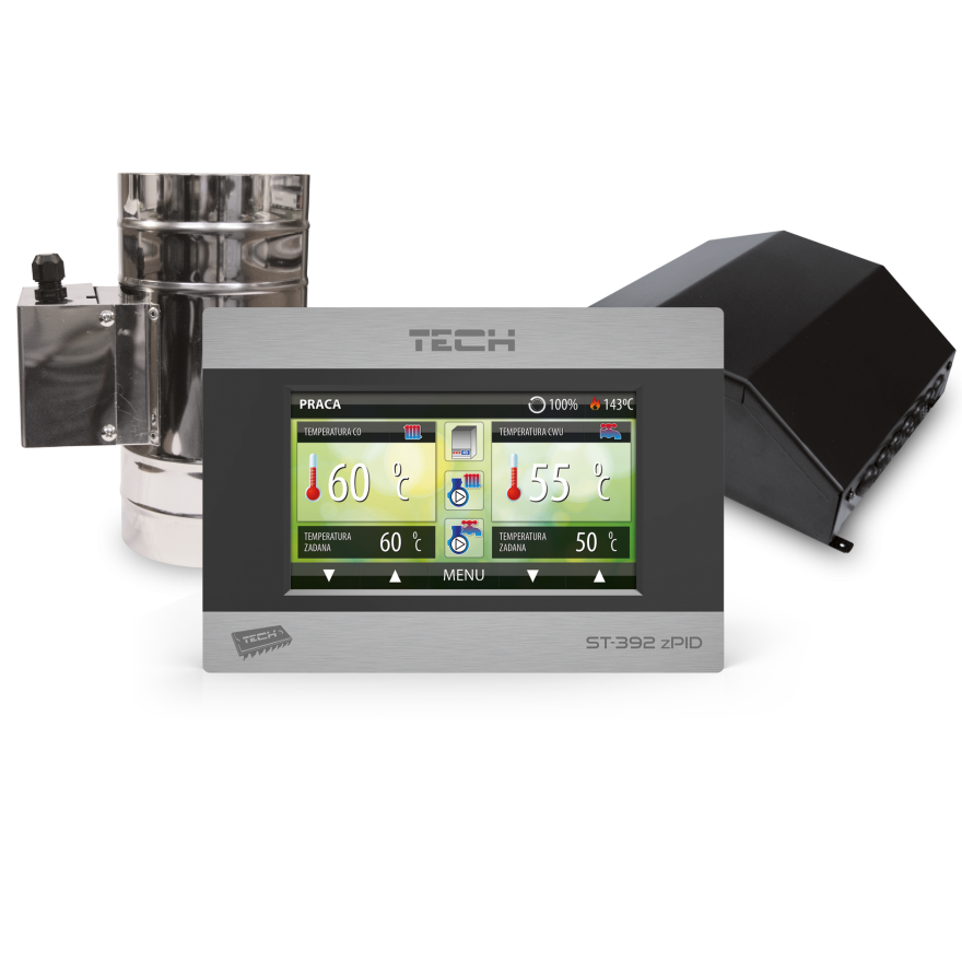 Sterownik do kominka z programem zPID TechSterowniki ST-392 zPID fi 150 (WG.10.0062) Sterownik do kominka z programem zPID TechSterowniki ST-392 zPID fi 150 (WG.10.0062)