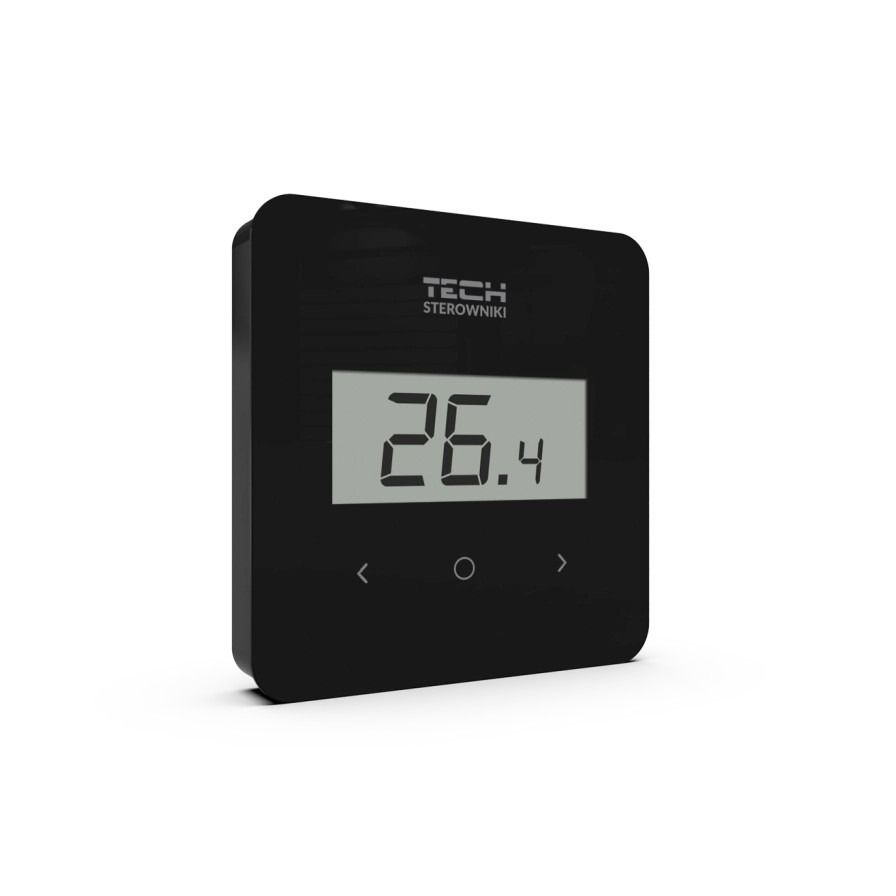 Bezprzewodowy regulator pokojowy TECH R-8b PLUS Czarny (WG.11.0298)