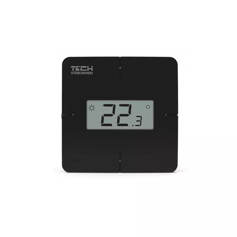 Bezprzewodowy regulator pokojowy mechaniczny TECH R-8X Czarny (WG.11.0750)
