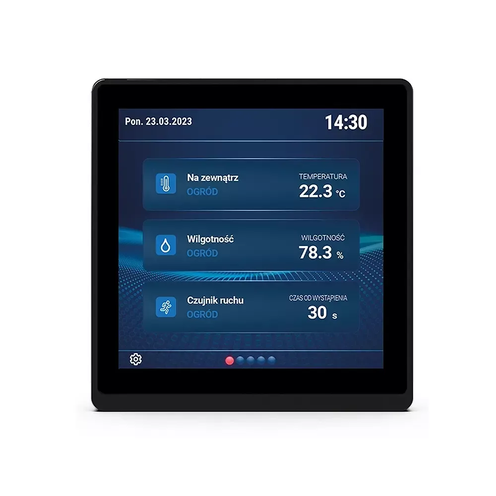Panel multifunkcyjny dotykowy 4" TechSterowniki SINUM CP-04C Wi-Fi Czarny (WG.23.0310)