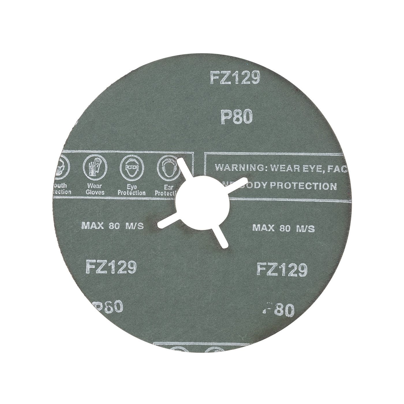 Krążek fibrowy A80 - do stali nierdzewnej, 125 x 22 mm