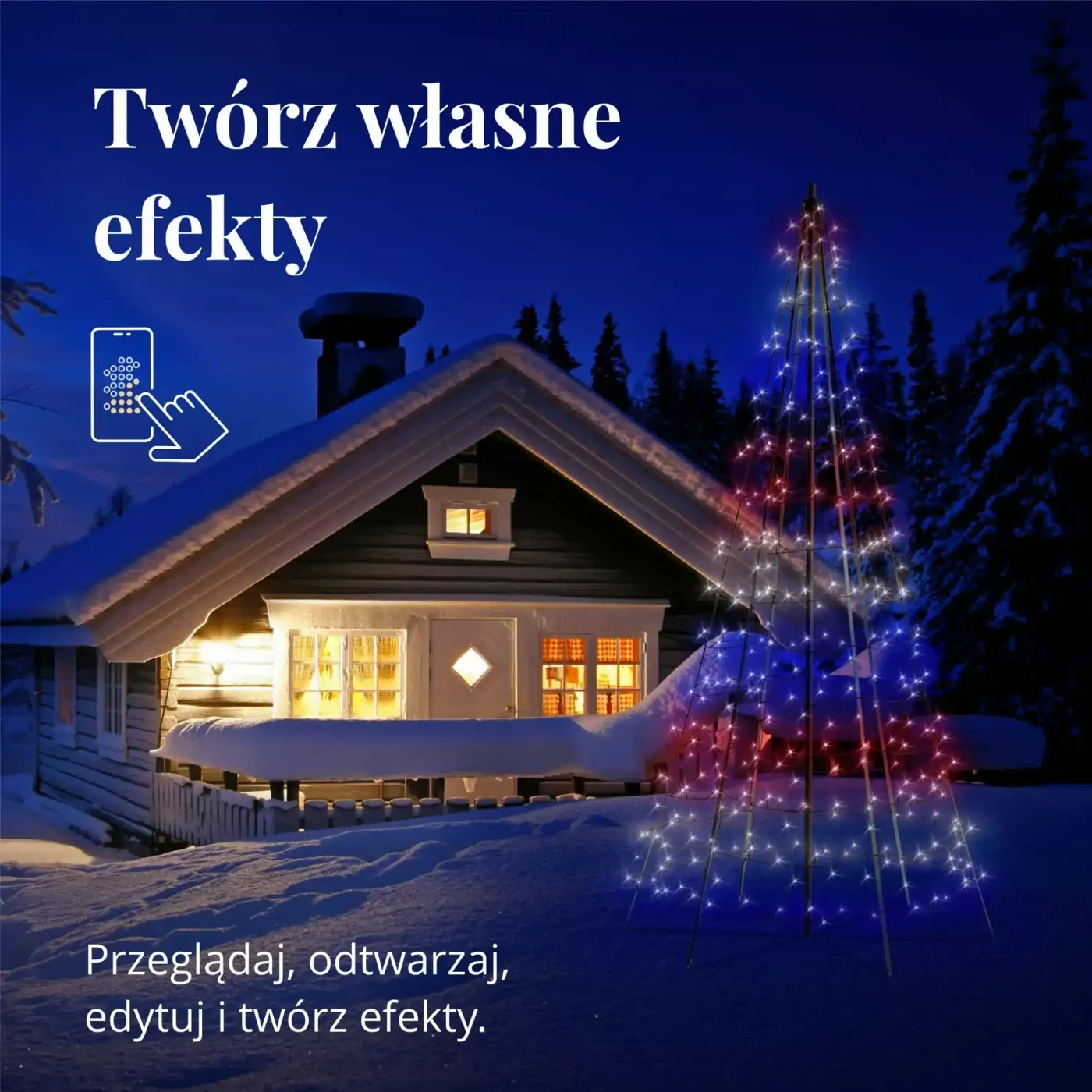 Choinka Twinkly Light Tree - 300 RGB+W LED, 2 m / 6 ft, Plug Type F