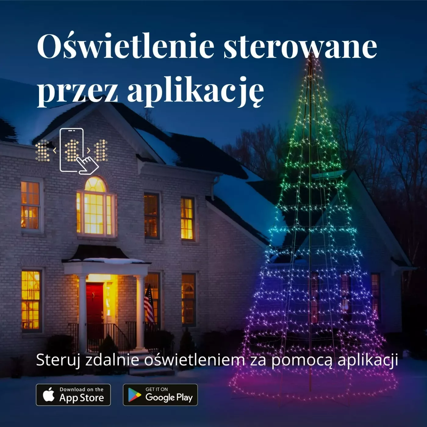 Choinka Twinkly Light Tree - 750 RGB+W LED, 4 m / 13 ft, Plug Type F