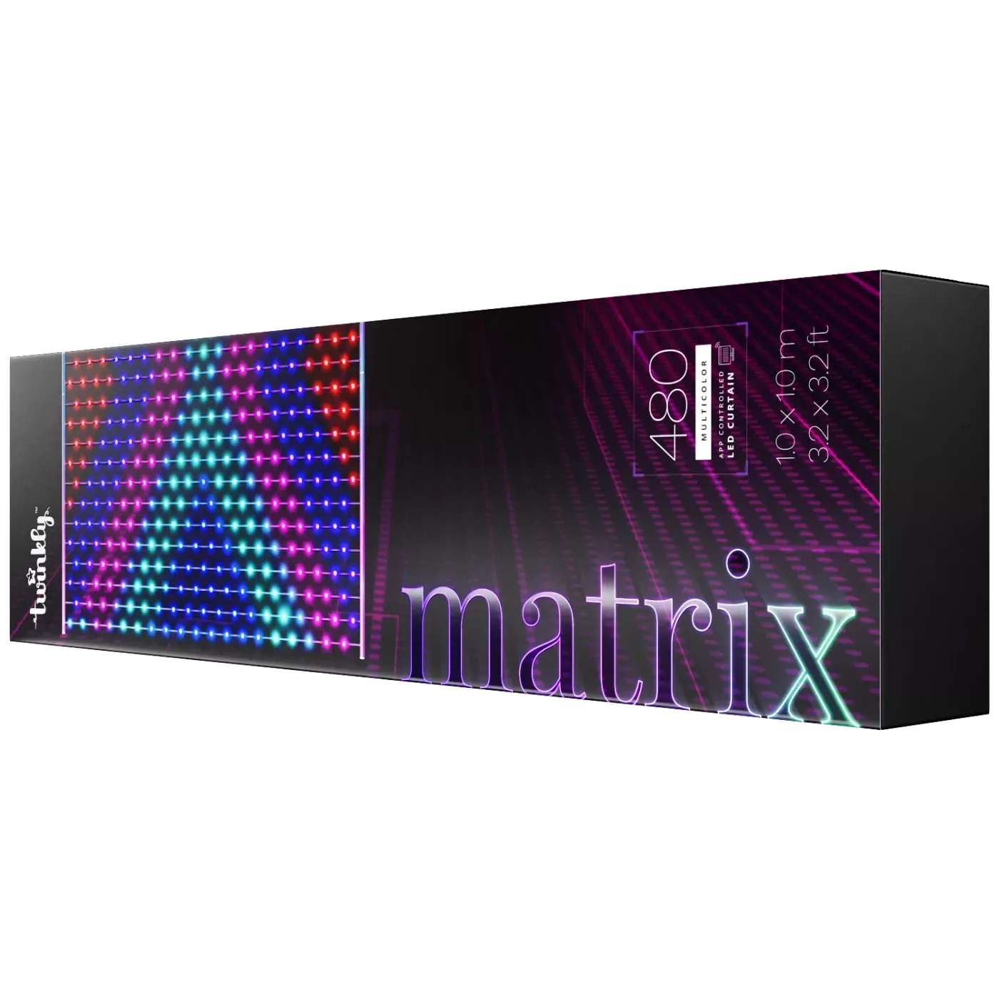 Kurtyna świetlna Twinkly Matrix - 480 RGB LED Lights Pearl Shaped, Clear Wire, Plug Type F