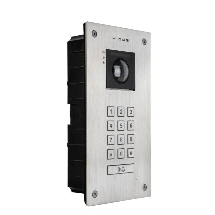 Zestaw Vidos: stacja bramowa S204 + Monitor M200B-X czarny + zasilacz P64-32