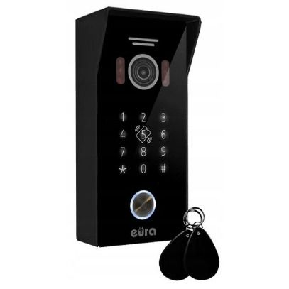 Wideodomofon EURA (VDP-99C5) czarny, WiFi, RFID, TUYA