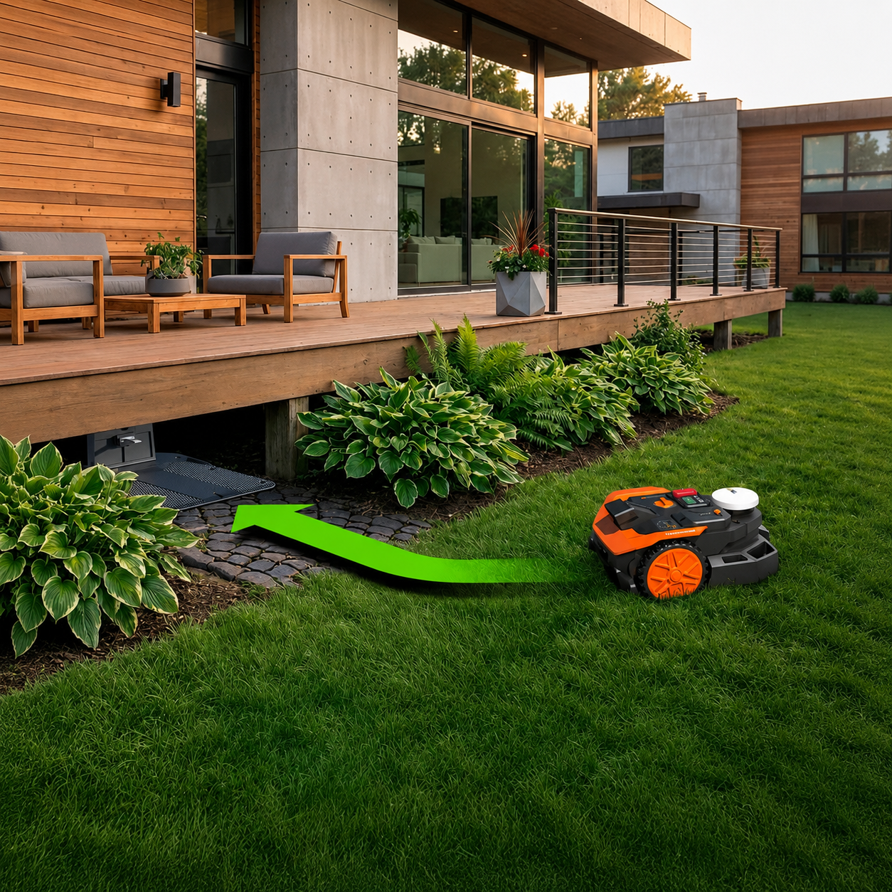 Zestaw robot koszący WORX Landroid Vision Cloud WR318E - 1800 m², stereo camera, RTK, CTO + Garaż WORX WA0828