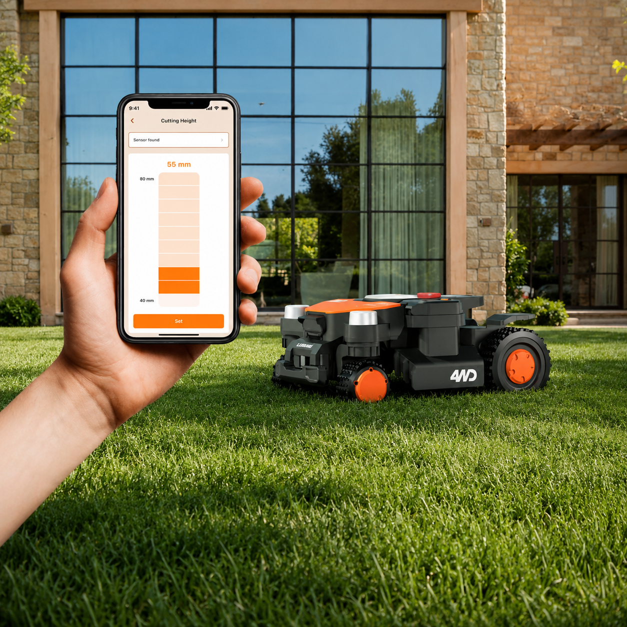 Robot koszący WORX Landroid Vision Cloud WR344E - 4000m², 4WD stereo+RTK CTO+Light incl