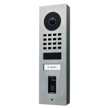 Wideodomofon IP DoorBird D1101FV z czytnikiem linii papilarnych (PoE / WiFi) (montaż natynkowy, sterowanie elektrozaczepem) stal nierdzewna V2A, szczotkowana