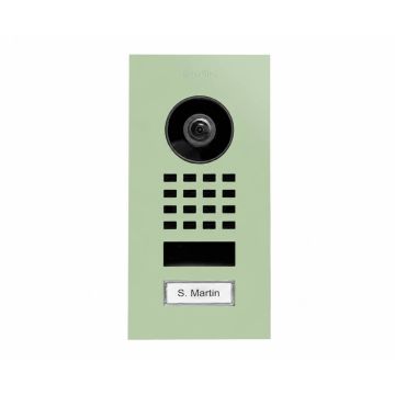Wideodomofon IP DoorBird D1101V - do montażu podtynkowego, zielony pastelowy RAL 6019