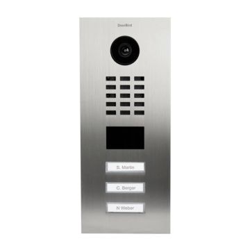 Wideodomofon IP Doorbird D2103V - 3 przyciski wywołania, stal nierdzewna V2A, szczotkowana