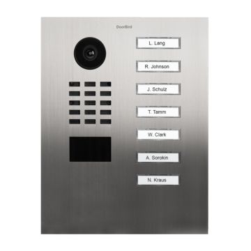 Wideodomofon IP Doorbird D2107V - 7 lokali i 7 przycisków wywołania, kamera 720p z ultraszerokokątnym obiektywem 180°