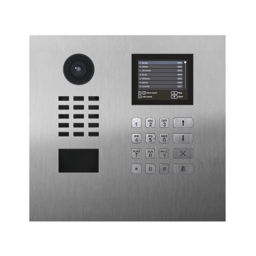 Wideodomofon IP DoorBird D22DKH (PoE / WiFi) (montaż natynkowy, sterowanie elektrozaczepem) stal nierdzewna V2A, szczotkowana do budynków wielorodzinnych do 3000 lokali Wideodomofon IP DoorBird D22DKH (PoE / WiFi) (montaż natynkowy, sterowanie elektrozaczepem) stal nierdzewna V2A, szczotkowana do budynków wielorodzinnych do 3000 lokali