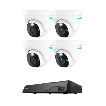 4 kamery zewnętrzne Reolink P344 POE 12MP 4mm w zestawie z rejestratorem 8-kan Reolink NVS8 (z dyskiem 2TB)