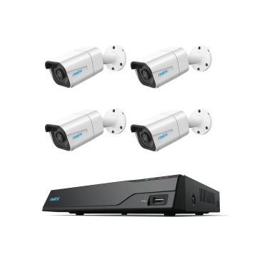 4 kamery zewnętrzne Reolink P430 Poe 8MP w zestawie z rejestratorem 8-kan Reolink NVS8 Dysk 2TB