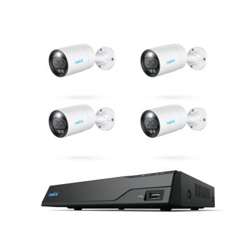 4 kamery zewnętrzne Reolink RLC-81MA 8MP PoE w zestawie z rejestratorem 8-kan Reolink NVS8 (z dyskiem 2TB)