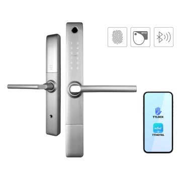 Klamka z kontrolerem dostępu EURA (ELH-20H4) srebrna