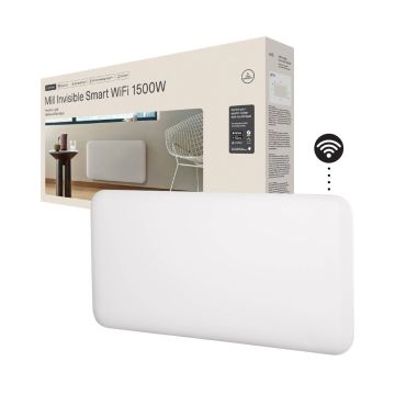 Grzejnik panelowy Mill Invisible WiFi 1500 W - 4 generacji, biały
