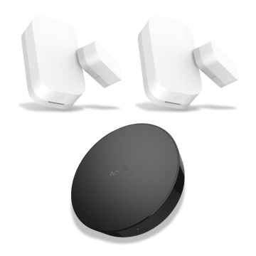 2 czujniki otwarcia drzwi i okien AQARA Door and Window Sensor T1 + Centrala AQARA M2 Hub Zigbee Homekit EU (HM2-G01)