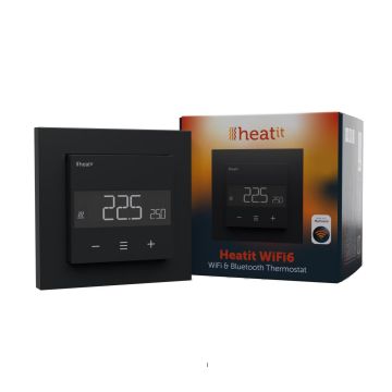 Termostat wewnętrzny Heatit WiFi6 Thermostat (Black Matt) czarny