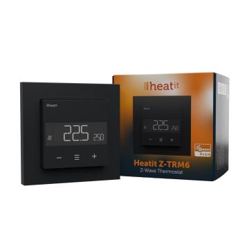 Termostat pokojowy Heatit Z-TRM6 Thermostat Z-Wave 800 series (Black Matt) czarny