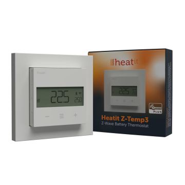 Termostat pokojowy Heatit Z-Temp3 Battery-operated Thermostat 800 series (White RAL 9003) biały