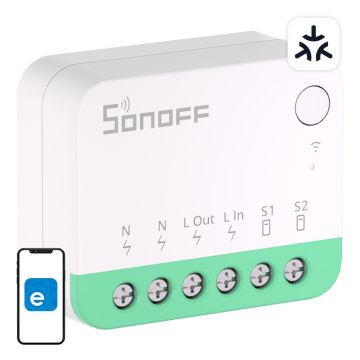 Inteligentny mini przełącznik WiFi Sonoff MINIR4M Matter (HomeKit, SmartThings, Home Assistant)