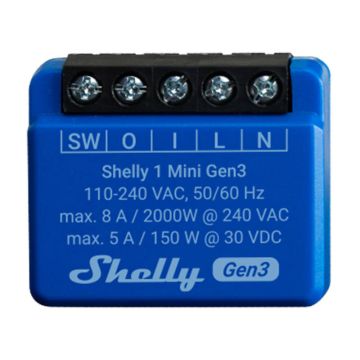 Sterownik Shelly 1 Mini Gen3 WiFi/Bluetooth