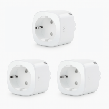 Zestaw 3x Eve Energy - inteligentne gniazdo elektryczne z funkcją pomiaru zużycia energii Matter (IC10EBO8351)