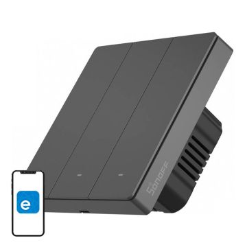 Inteligentny przełącznik ścienny WiFi Sonoff M5 3C - 3-kanałowy, szary