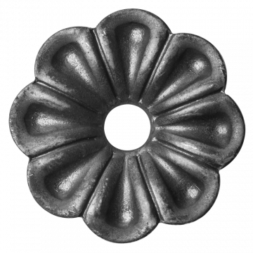 Kwiat stalowy ozdobny fi 60 x 2 mm otwór fi 12 mm