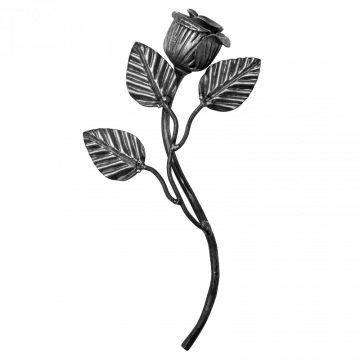 Róża ozdobna stalowa H240xL140 mm