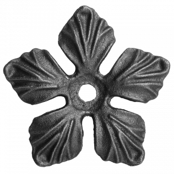 Kwiat kuty ze staliwa ozdobny fi 90 x 3 mm otwór 8 mm