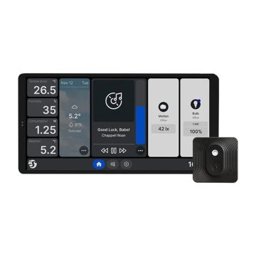Podwójny panel sterowania Shelly Wall Display X2 WiFi/BLU (czarny) + BLU H&T czarny