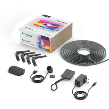 Nanoleaf 4D TV Screen Mirror Lightstrips Starter Kit - system inteligentnego podświetlenia ekranu TV do 65'' (kamera, 4m taśmy LED)