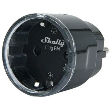 Inteligentne gniazdko 13A Shelly Plug PM Gen3 Matter czarny