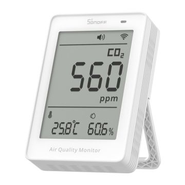 Miernik jakości powietrza WiFi LCD Sonoff AirGuard CO2 (SAWF-08P)