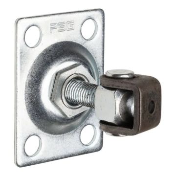 Zawias regulowany M12 z szyldem prostokątnym 75x55x3 mm