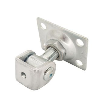 Zawias regulowany M16 z szyldem prostokątnym 75x55x3 mm - ucho ocynkowane
