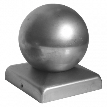 Daszek stalowy na profil 120x120 mm z kulą ozdobną fi 120 mm, ocynkowany