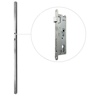 Słupek 50x30x1.5x1500 mm z kasetą i zamkiem 72/34